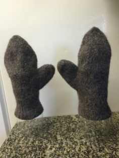 Drying mittens after shrinking